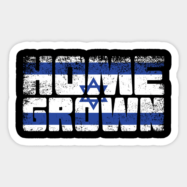 Home Grown Israeli Flag Sticker by ThyShirtProject - Affiliate